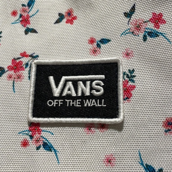 Vans Black and White Floral Print Backpack - Picture 2 of 7